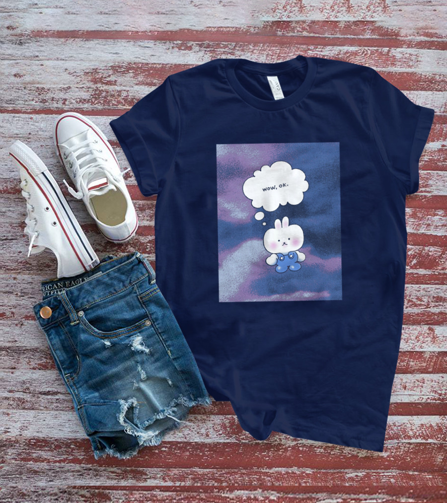 The Yetee Merch Wow Ok Thought Bubble Character T-Shirt