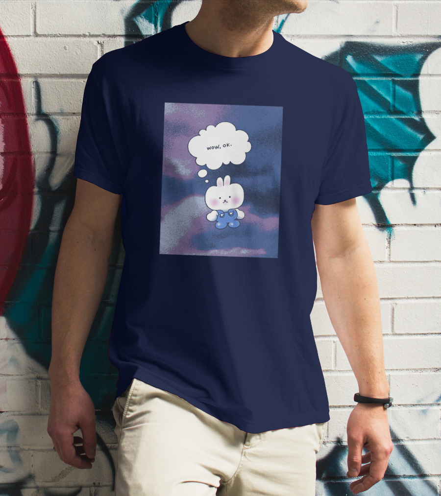 The Yetee Merch Wow Ok Thought Bubble Character T-Shirt