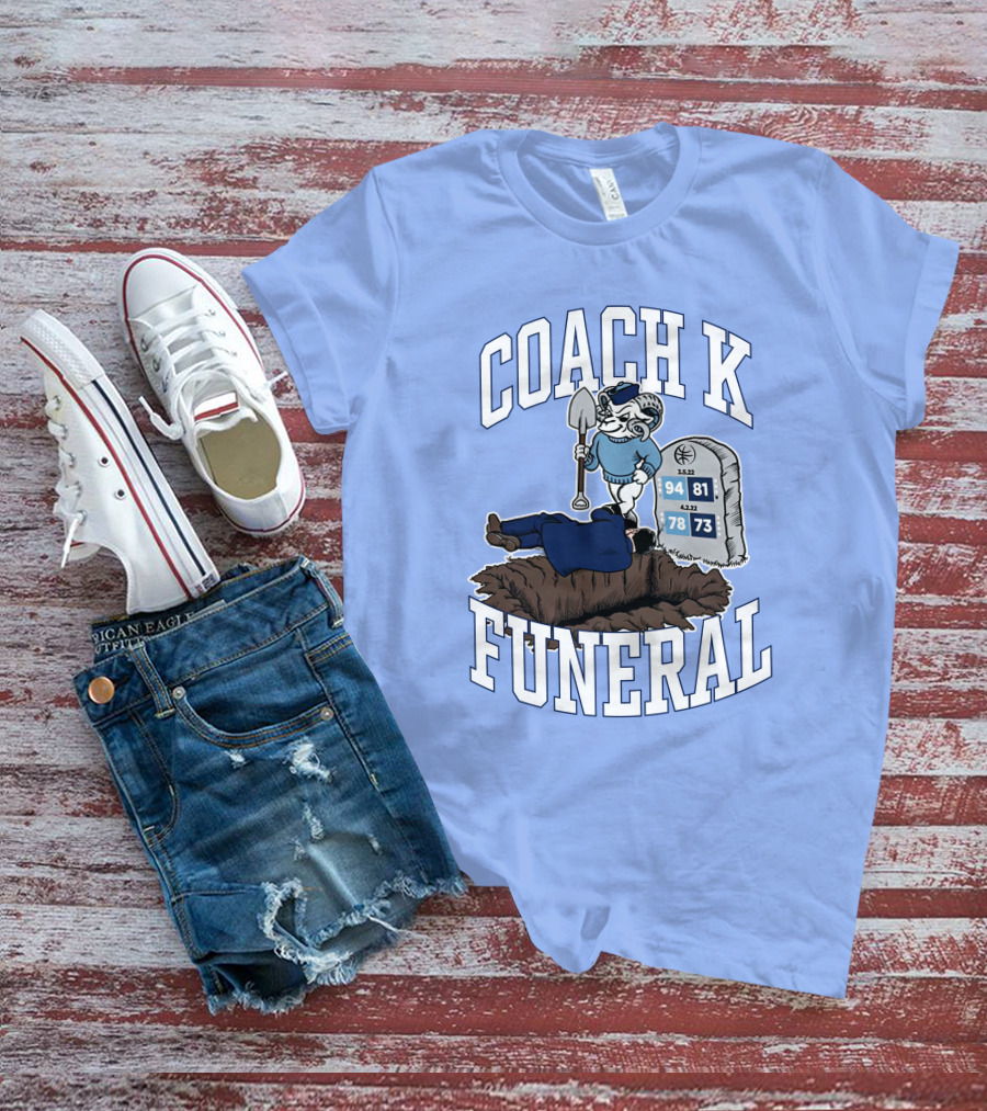 Coach K Funeral 94 81 78 73 Dave Portnoy T-Shirt