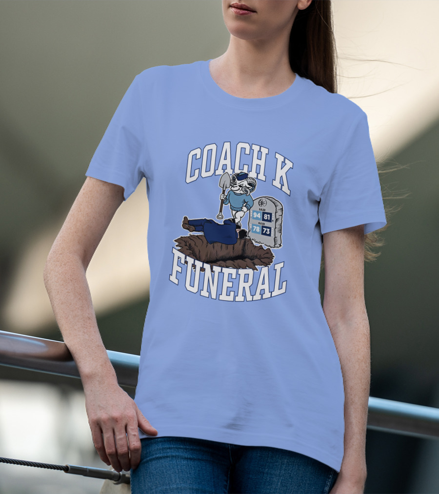 Coach K Funeral 94 81 78 73 Dave Portnoy T-Shirt