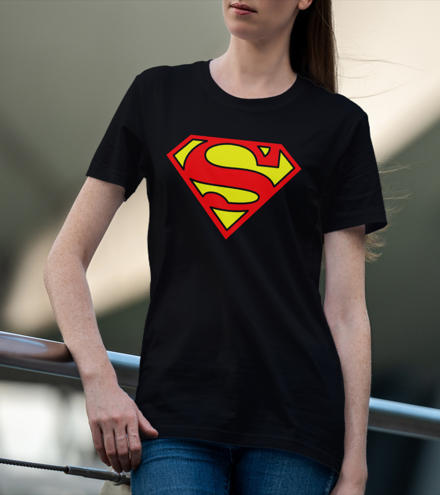 DC Comics Womens Superman Varsity Football S Shield T-Shirt