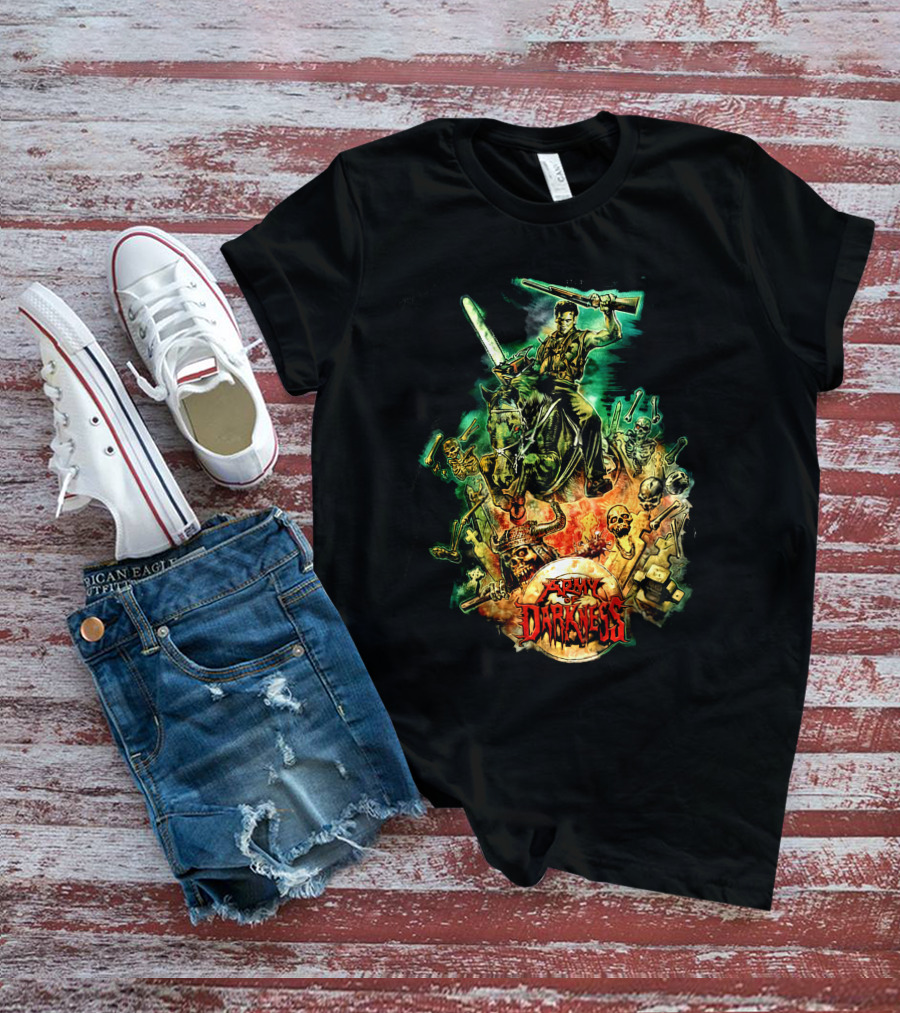 Army Of Darkness Battle Scene By Graham Humphreys T-Shirt