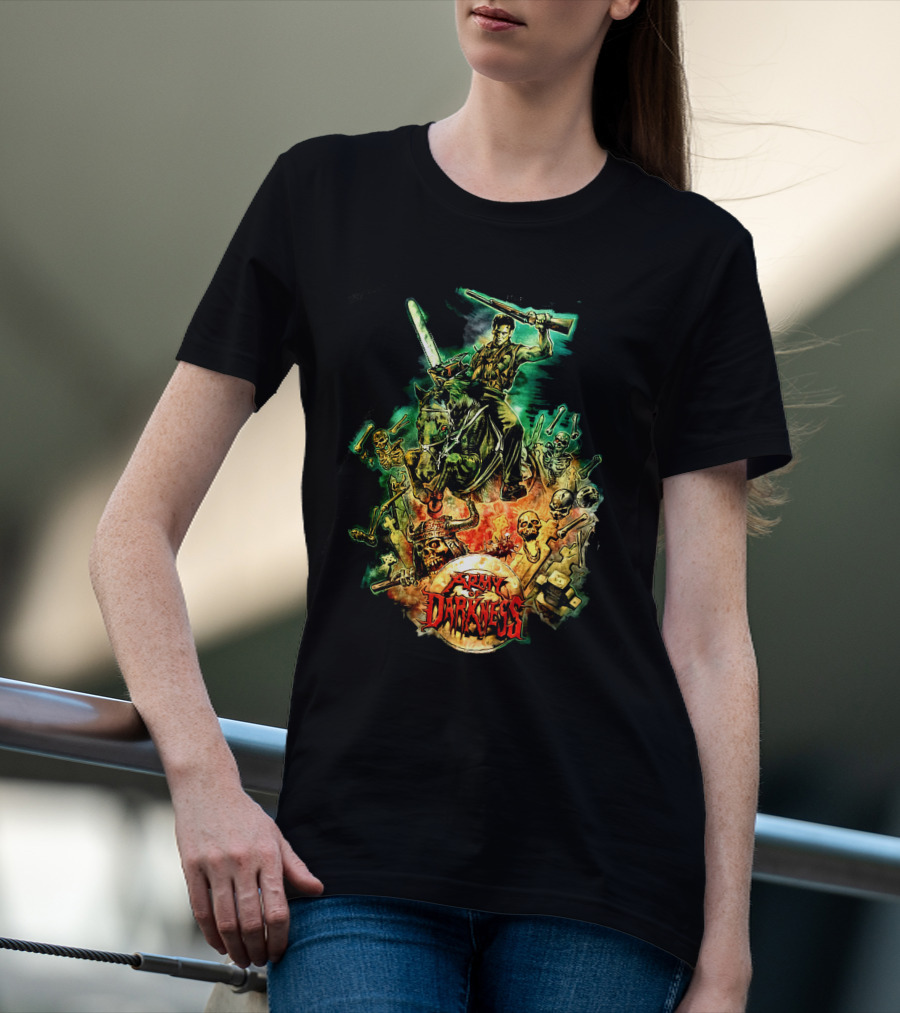 Army Of Darkness Battle Scene By Graham Humphreys T-Shirt