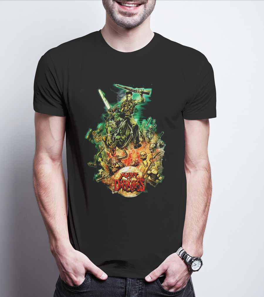 Army Of Darkness Battle Scene By Graham Humphreys T-Shirt