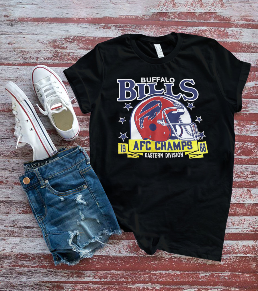 Buffalo Bills 1988 AFC Champs Eastern Division Vintage Helmet T-Shirt