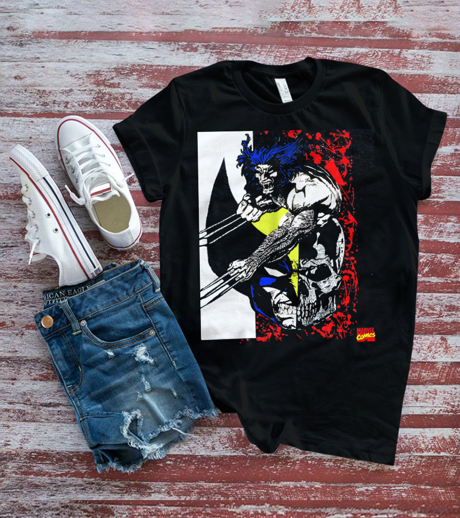 Vtg. Wolverine 1993 Marvel Comics X-Men Claws Red Skull T-Shirt
