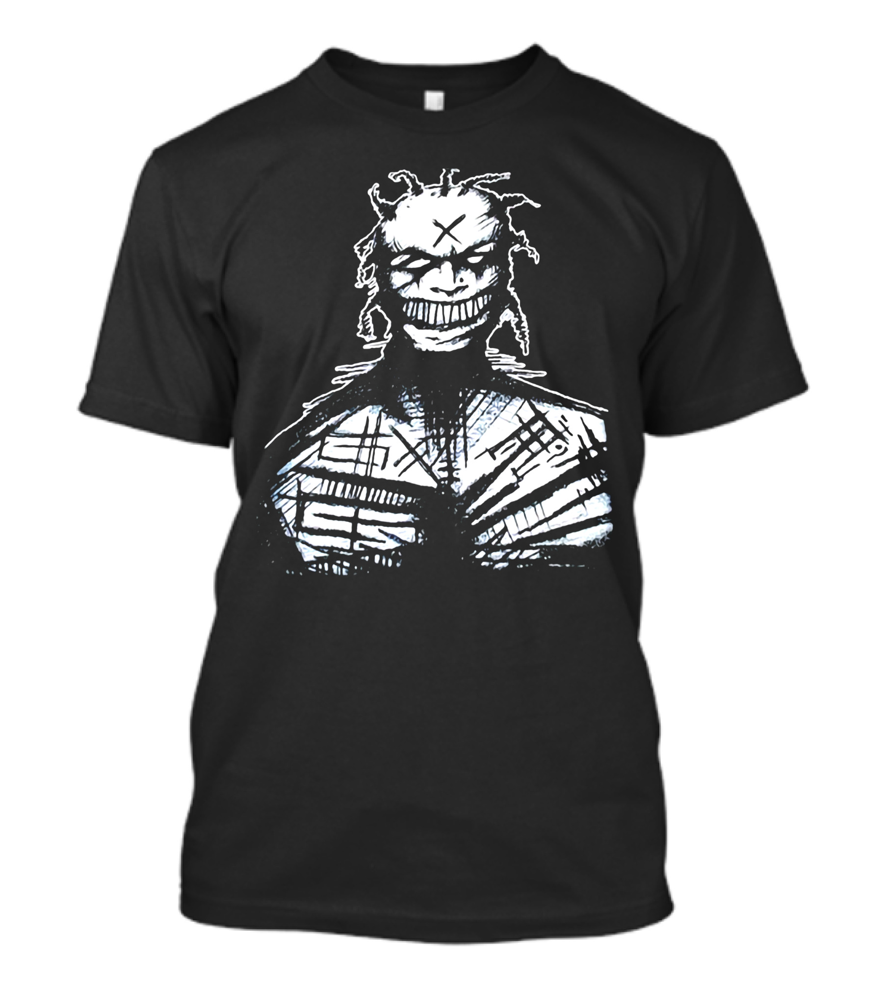 1995 White Zombie Grinning Character With Cross Mark T-Shirt