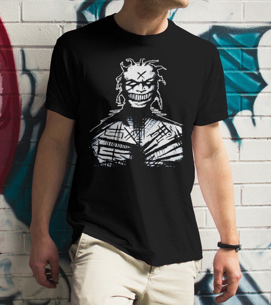 1995 White Zombie Grinning Character With Cross Mark T-Shirt