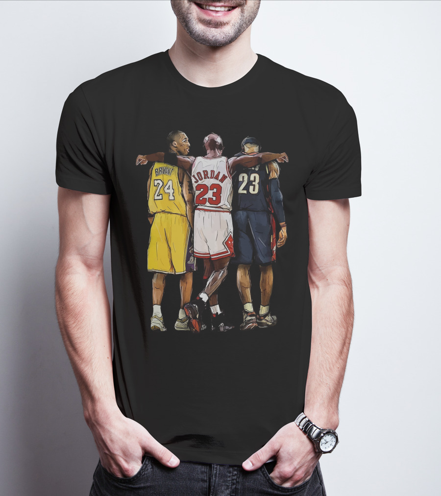 Kobe Bryant 24 Michael Jordan 23 LeBron James 23 GOAT Legendary Trio T-Shirt