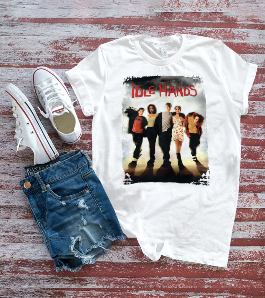 Idle Hands Seth Green Devon Sawa 1990s Halloween Horror Movie Cover T-Shirt