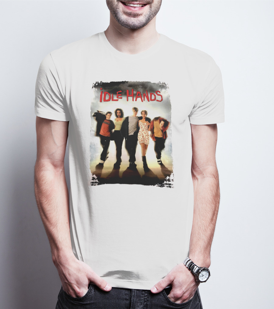 Idle Hands Seth Green Devon Sawa 1990s Halloween Horror Movie Cover T-Shirt