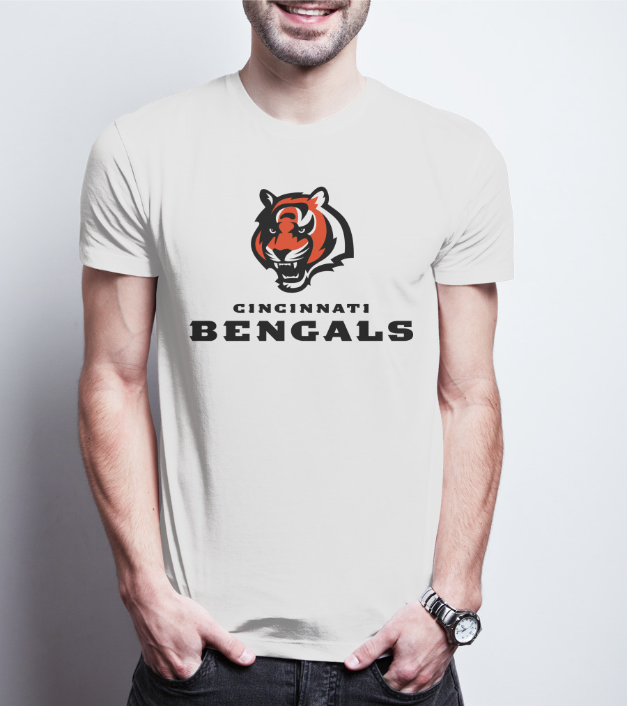 Cincinnati Bengals Tiger Logo NFL Football Team T-Shirt