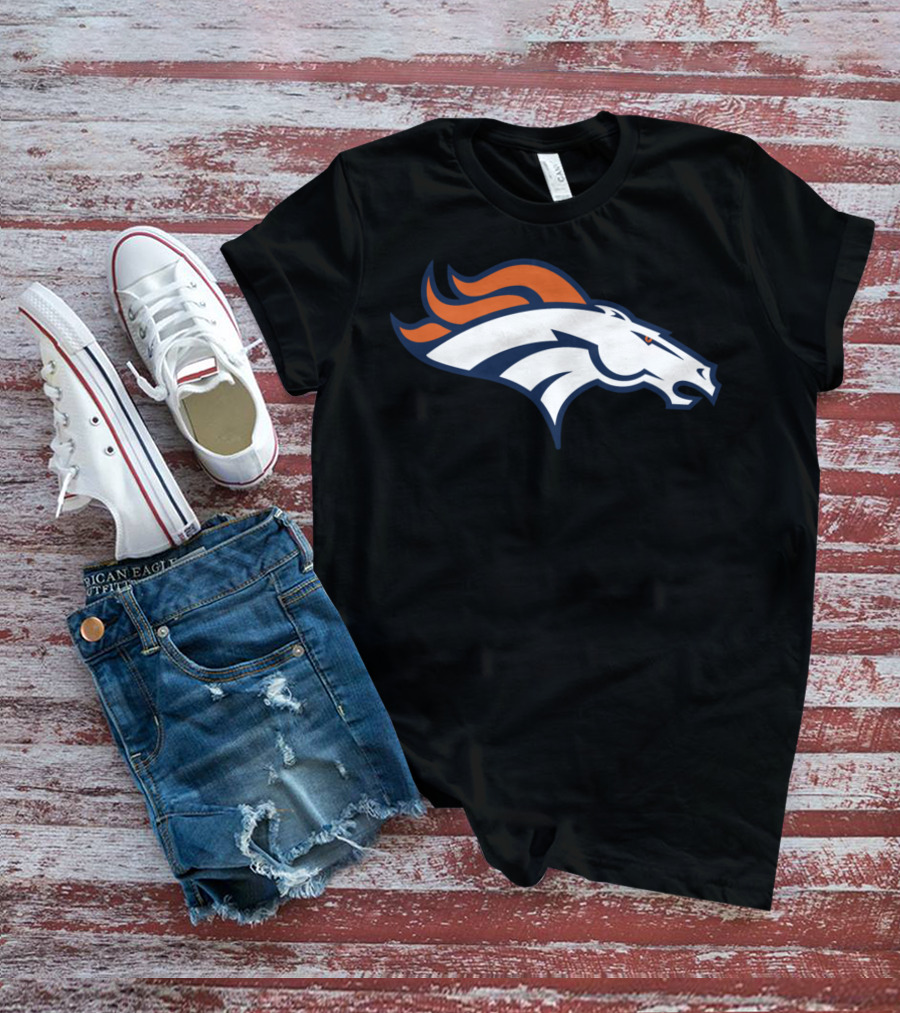 Denver Broncos Football Team Logo Design For Fans T-Shirt