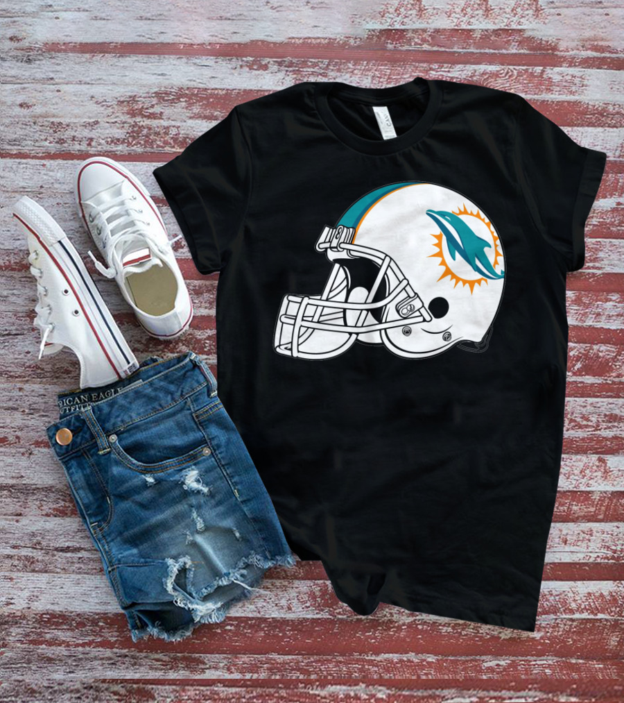 Miami Dolphins Helmet Football Team T-Shirt