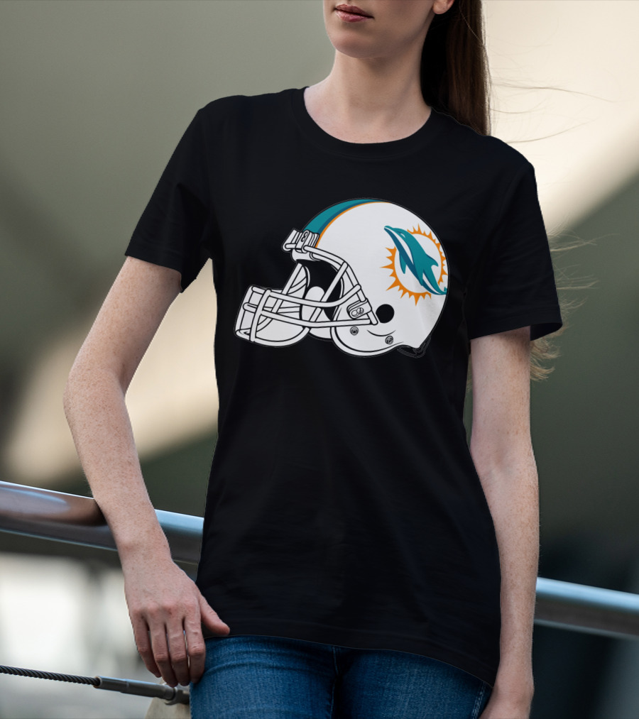 Miami Dolphins Helmet Football Team T-Shirt