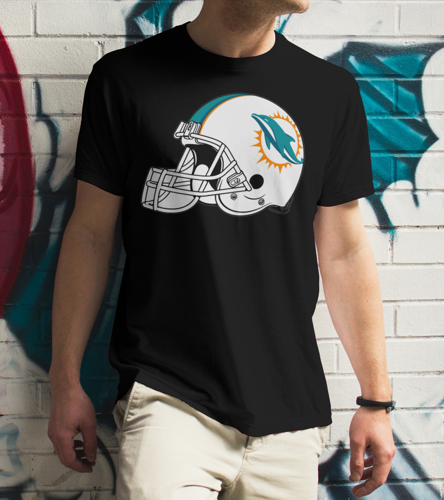 Miami Dolphins Helmet Football Team T-Shirt