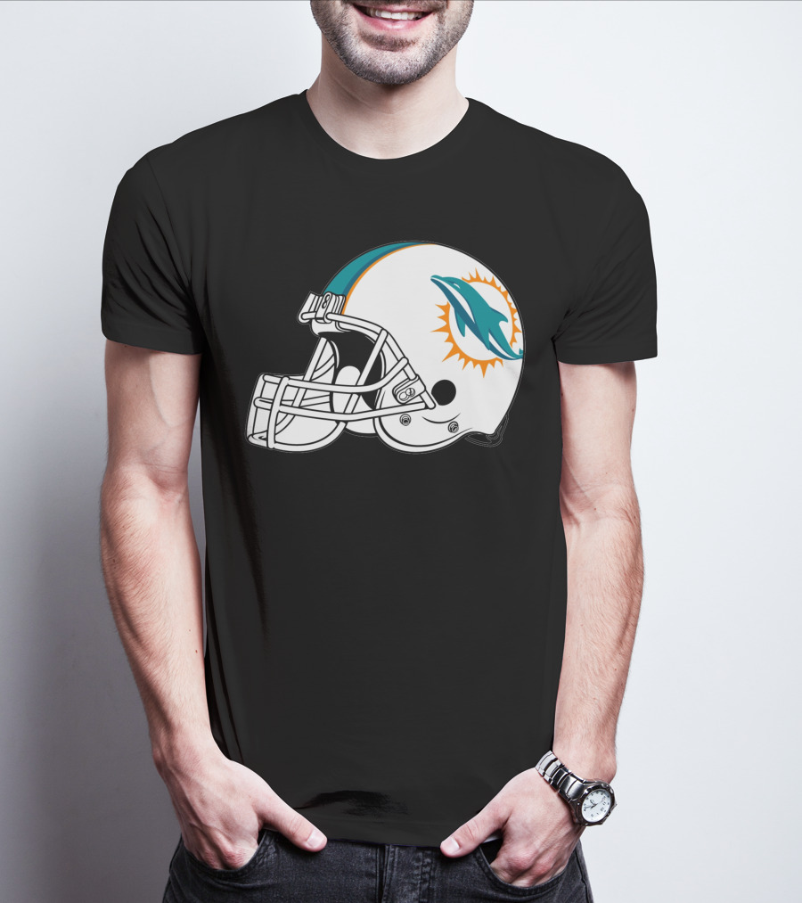 Miami Dolphins Helmet Football Team T-Shirt