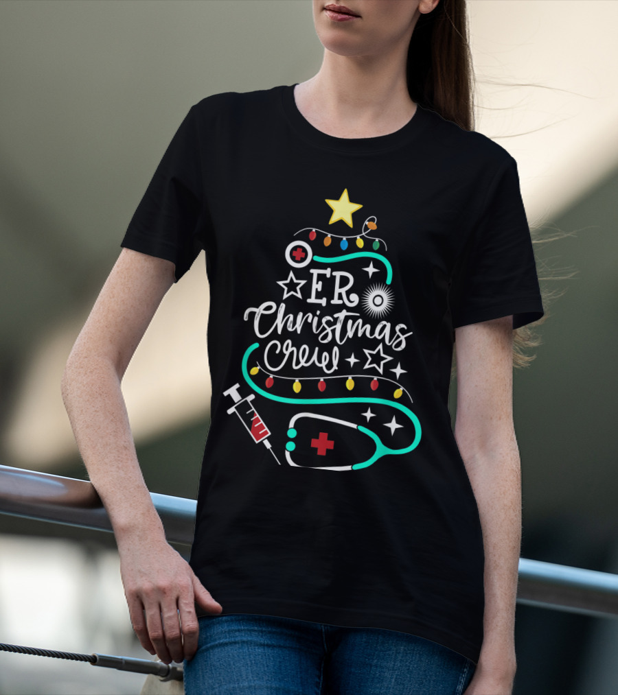 ER Christmas Crew Nurse Tech Secretary T-Shirt