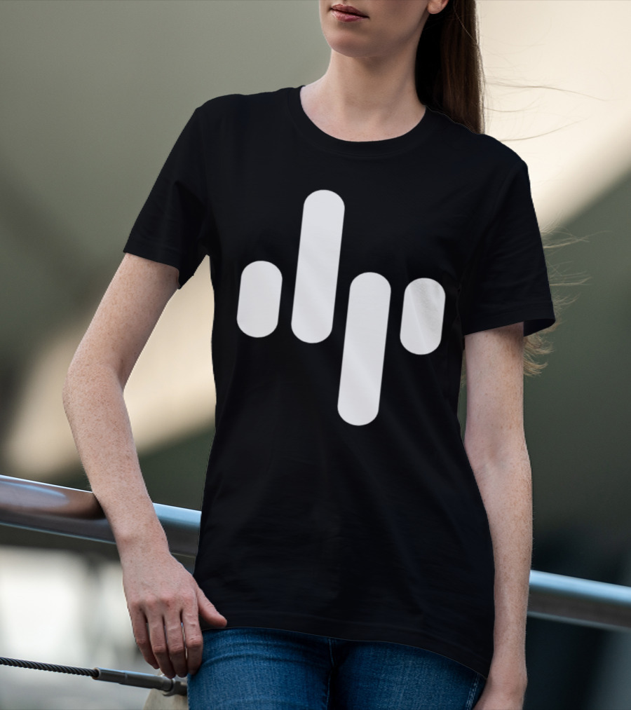 Animation Soundwave Icon White Bars T-Shirt