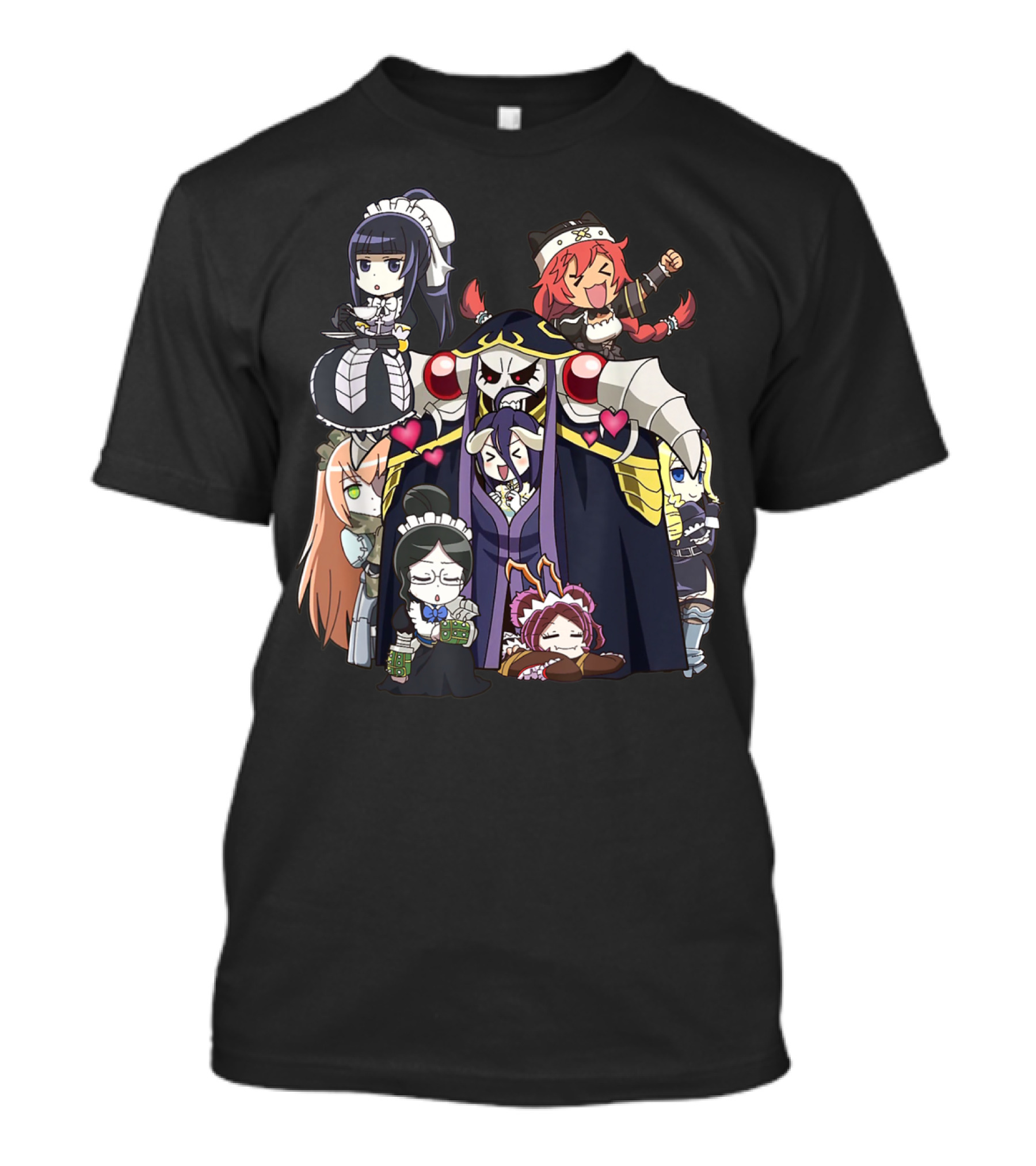 Overlords Anime Chibi Characters Group T-Shirt
