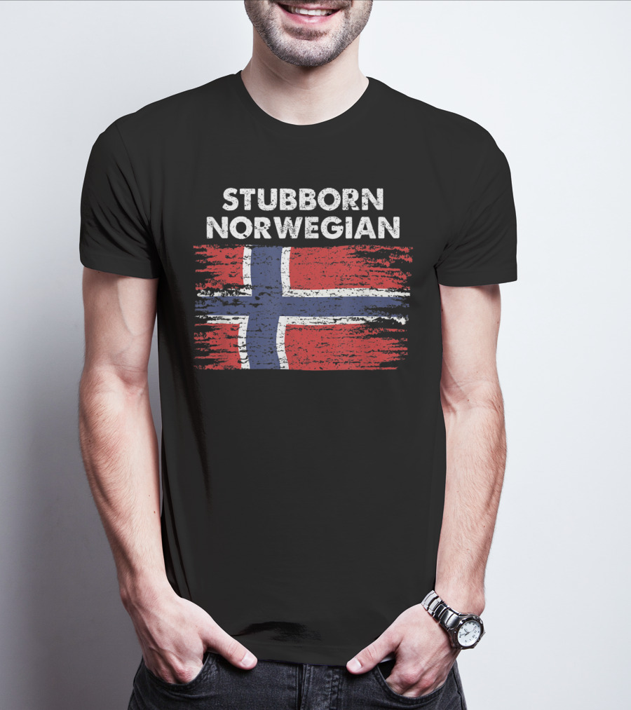 Stubborn Norwegian Vintage Flag T-Shirt