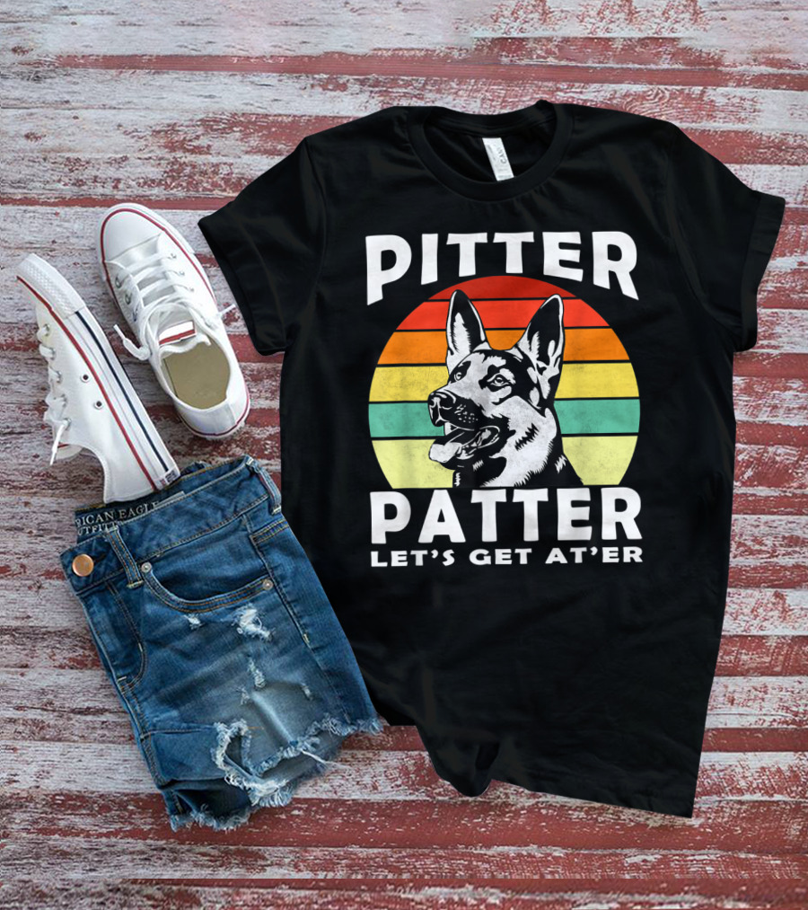 Pitter Patter Let's Get At'er Dog Rainbow T-Shirt