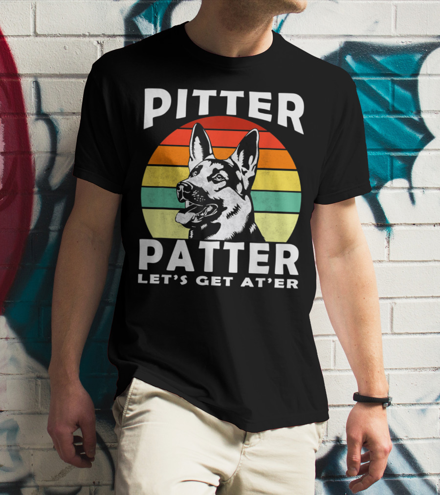 Pitter Patter Let's Get At'er Dog Rainbow T-Shirt