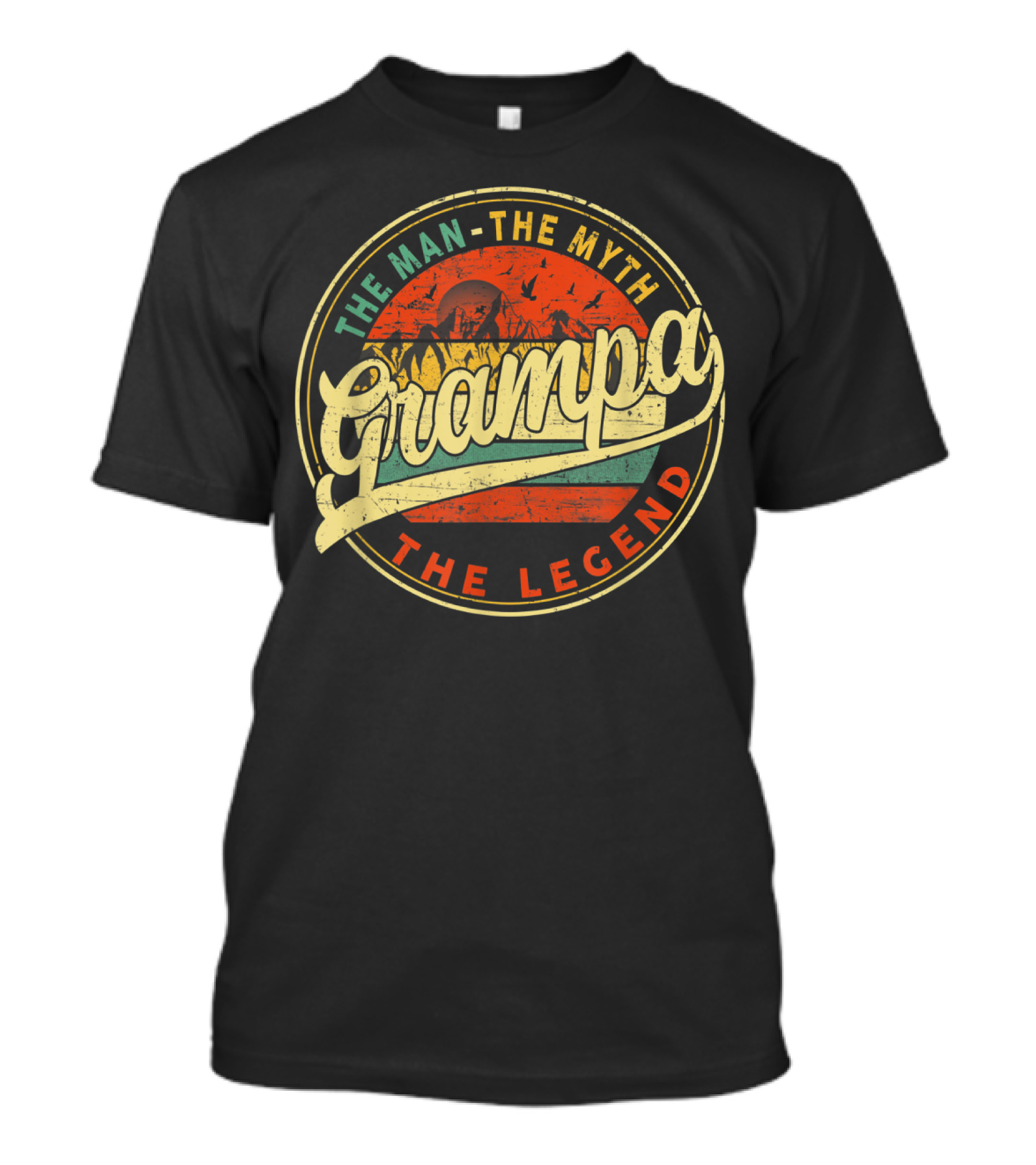 The Man The Myth The Legend Grampa Vintage Sunset T-Shirt