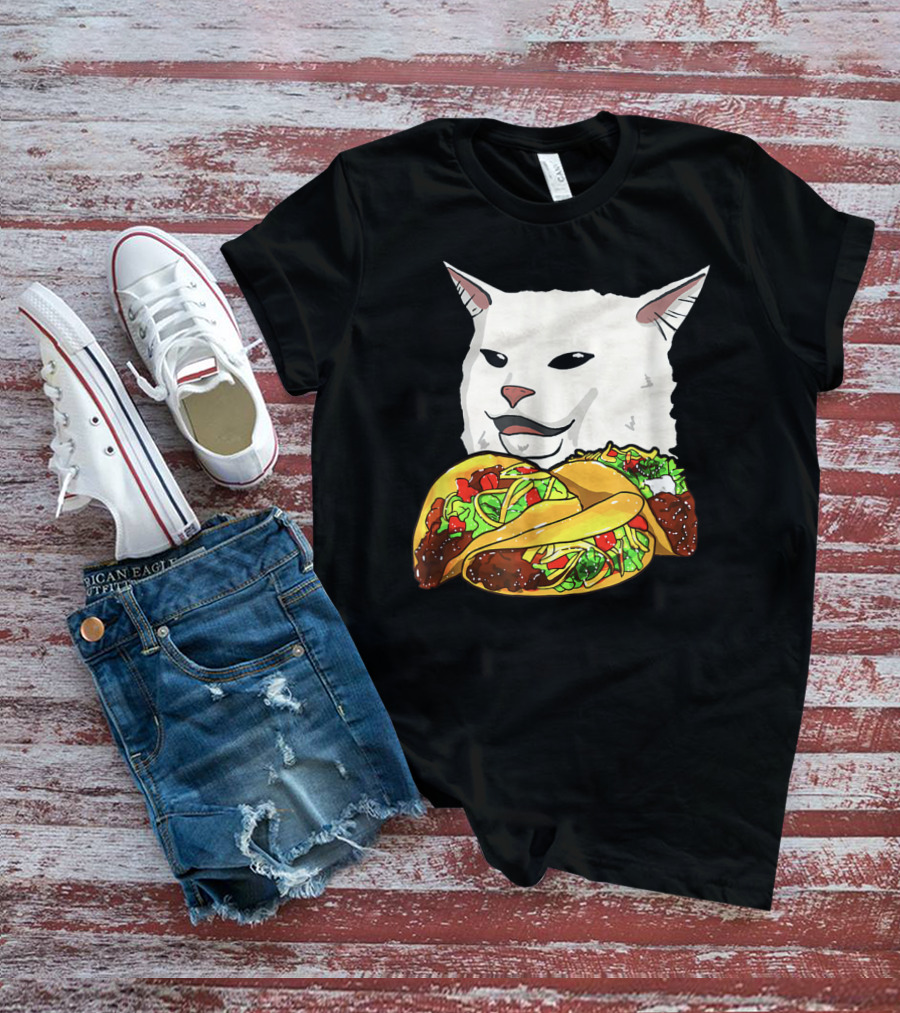 Woman Yelling At A Cat Meme Taco T-Shirt
