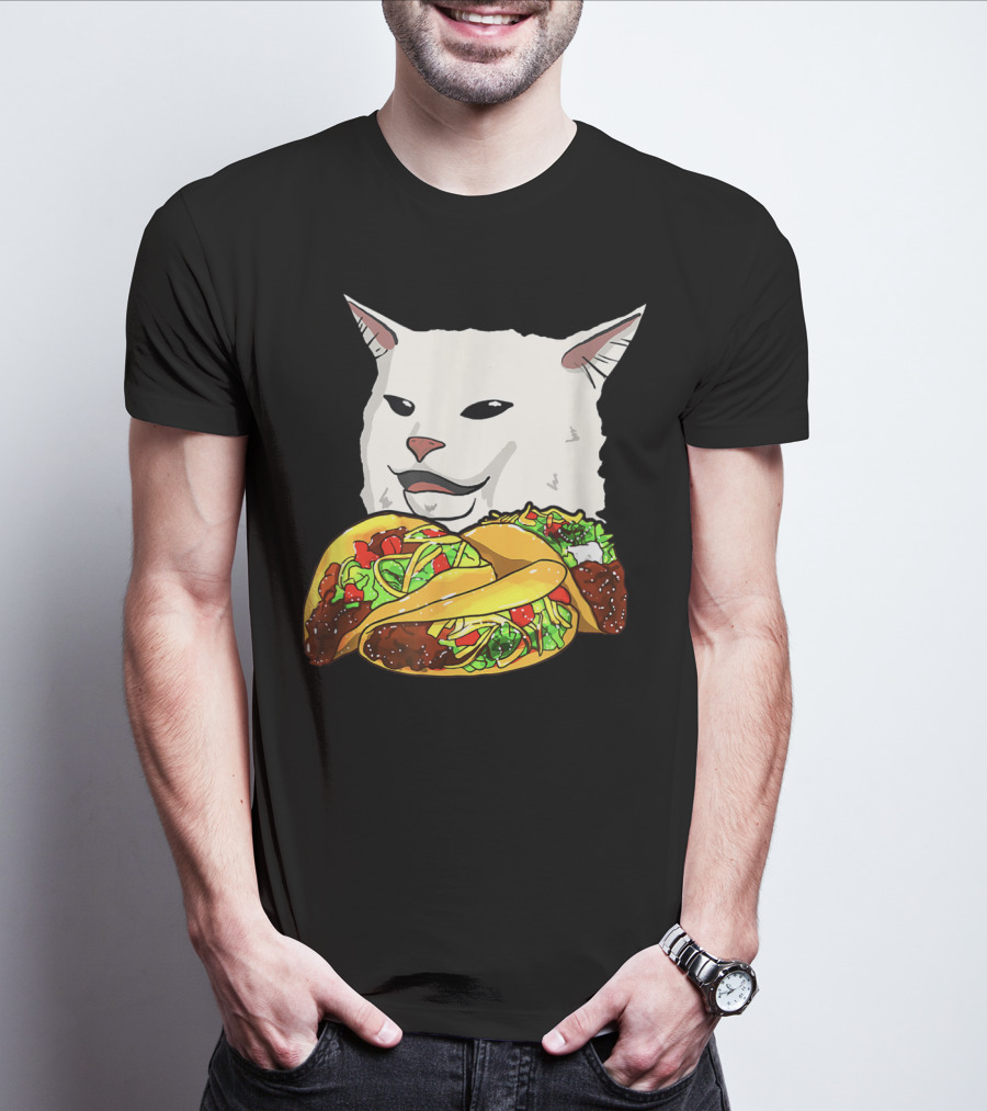 Woman Yelling At A Cat Meme Taco T-Shirt