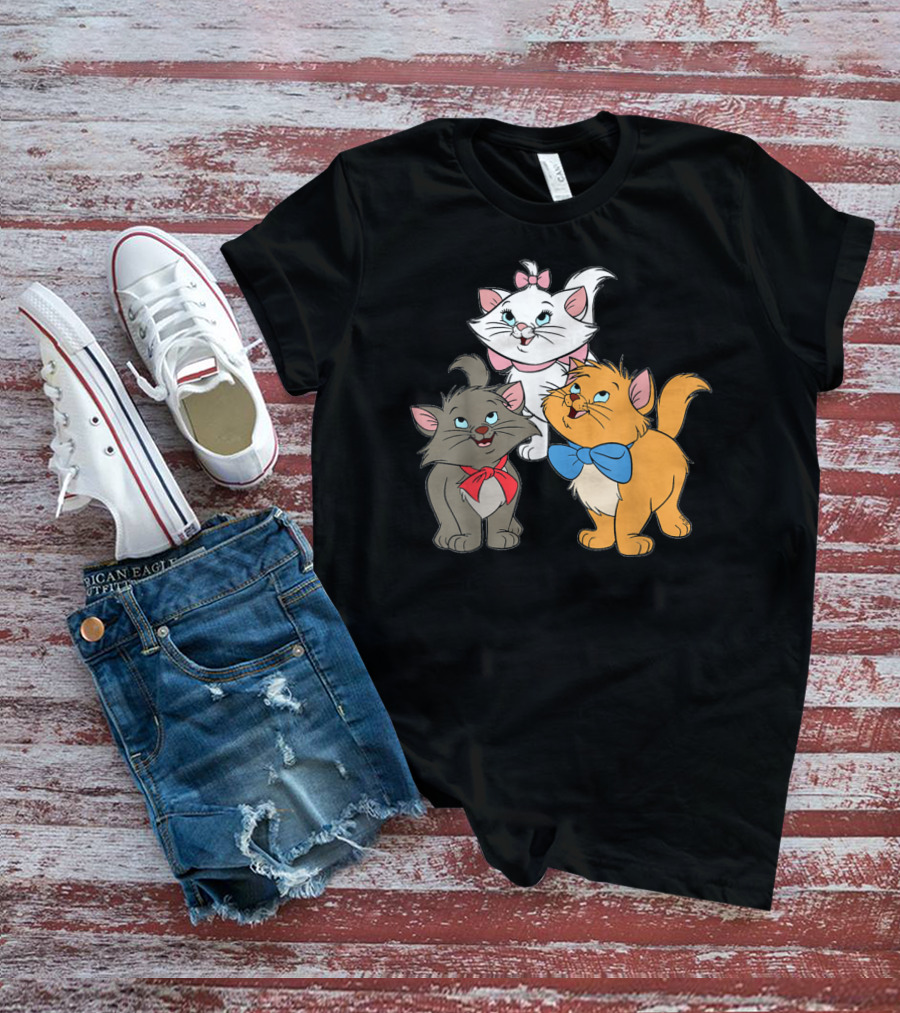 WoMarie Cartoon Aristocats Kittens Trio T-Shirt