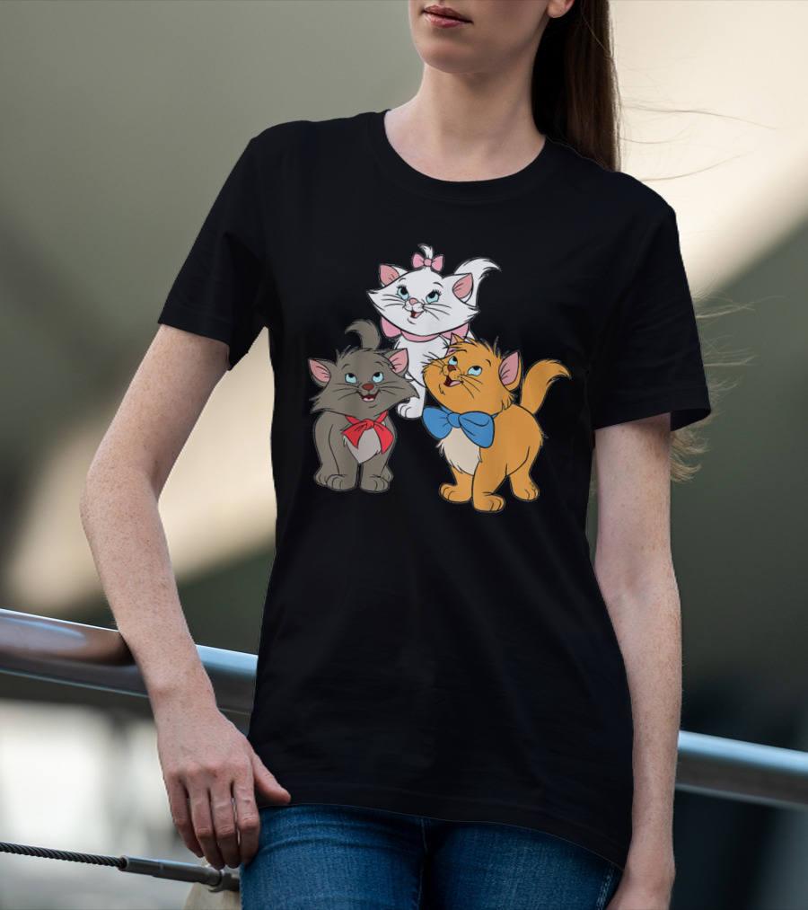 WoMarie Cartoon Aristocats Kittens Trio T-Shirt