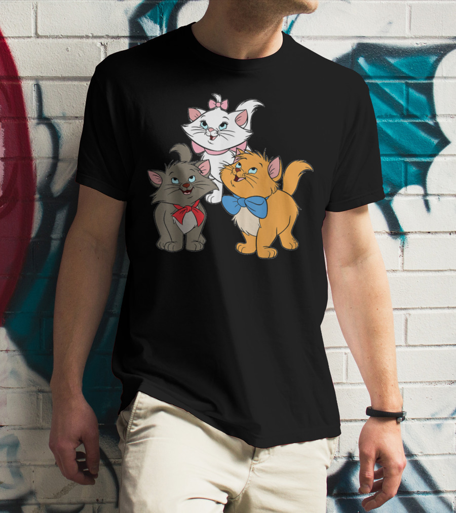 WoMarie Cartoon Aristocats Kittens Trio T-Shirt