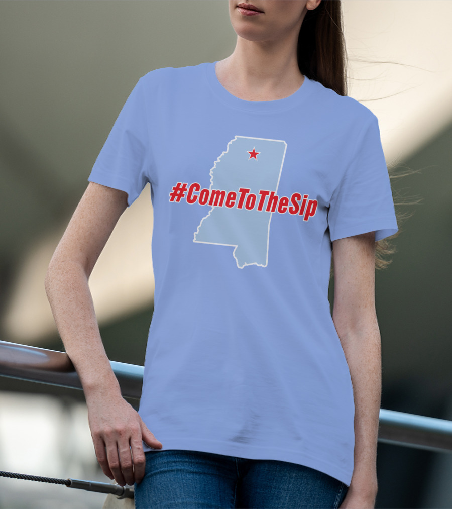 Ole Miss Come To The Sip Hashtag Mississippi Map Star T-Shirt