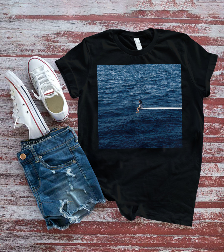 SZA SOS Album Cover Sitting On Diving Board Over Ocean T-Shirt