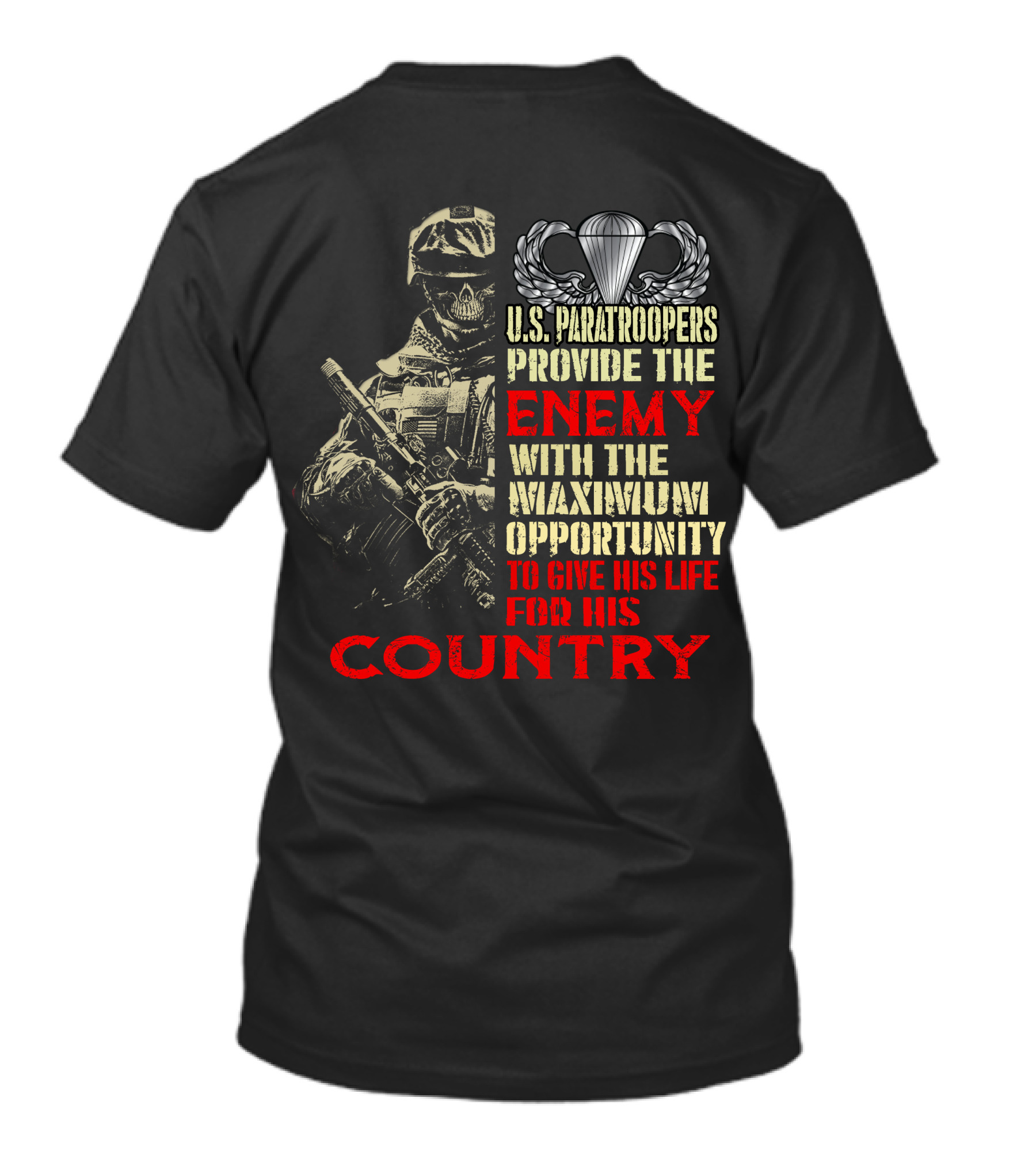 U.s. Paratroopers Enemy Opportunity Country T-Shirt