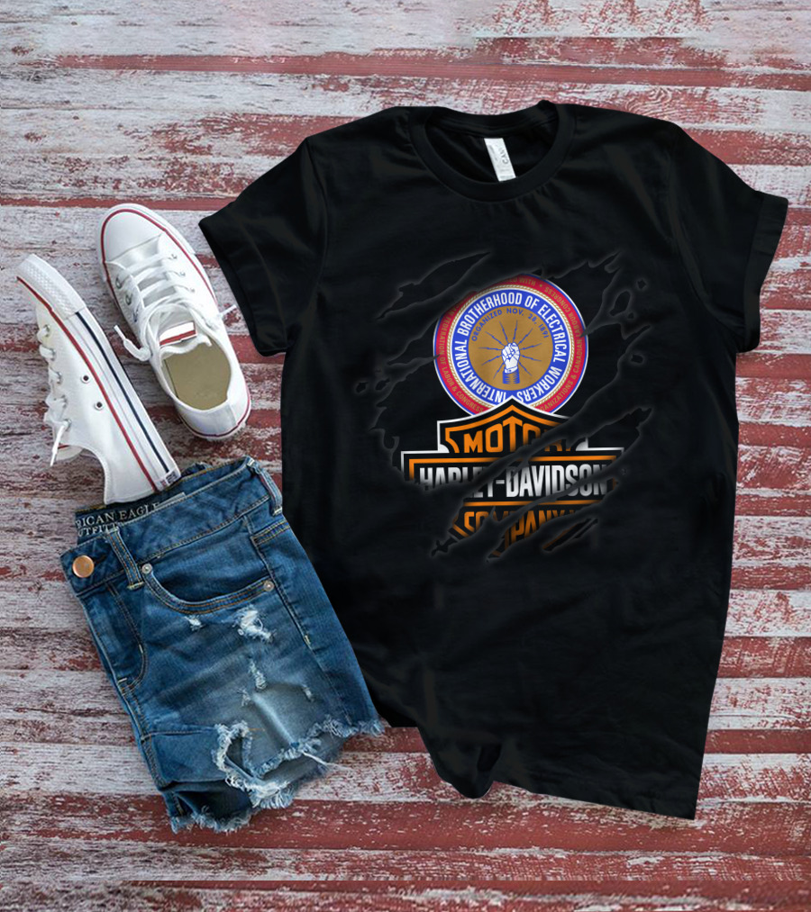 International Brotherhood Of Electrical Workers Harley Davidson Motor Cycles Company T-Shirt