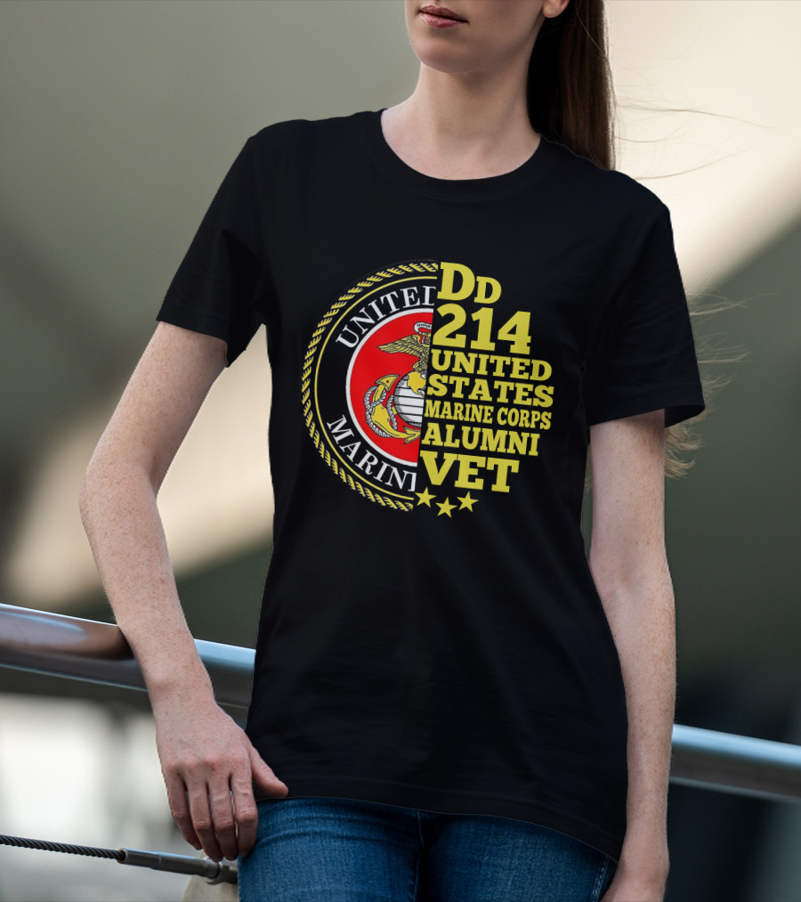 Dd 214 United States Marine Corps Alumni Vet T-Shirt