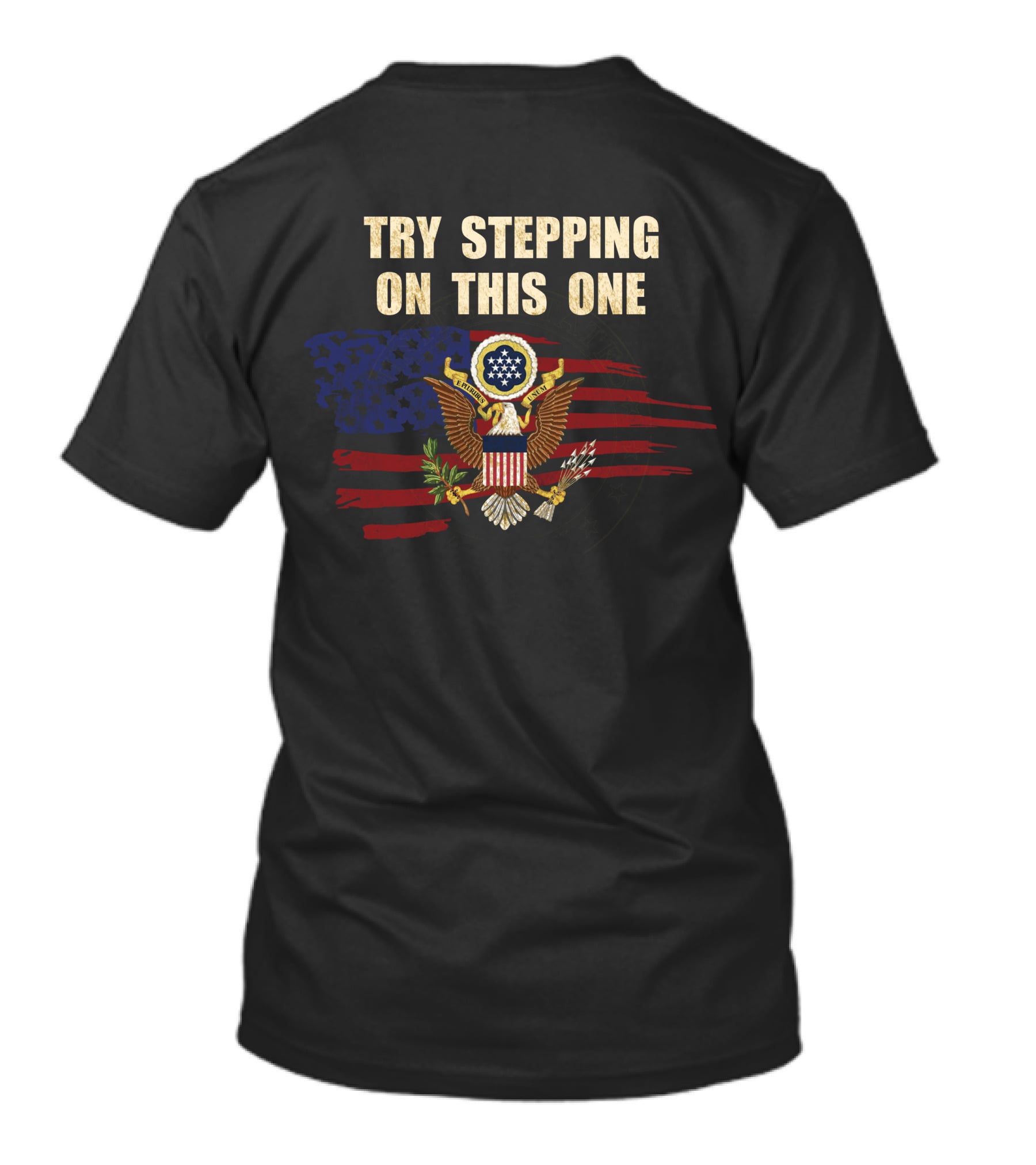 Try Stepping On This One American Eagle Flag T-Shirt