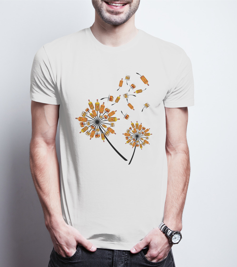 Fireball Whisky Dandelion Bottles Bloom Tvm386 T-Shirt