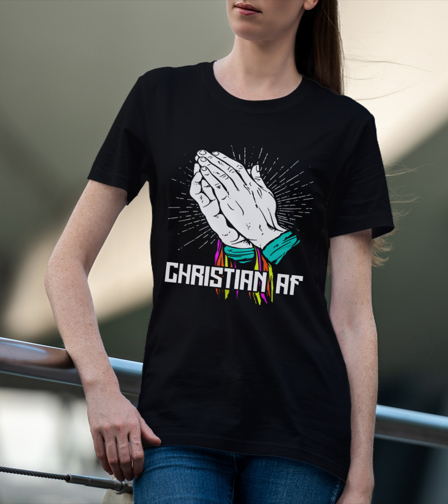Bray Wyatt Responds Christian AF Praying Hands Với ánh Sáng Tỏa Sáng T-Shirt