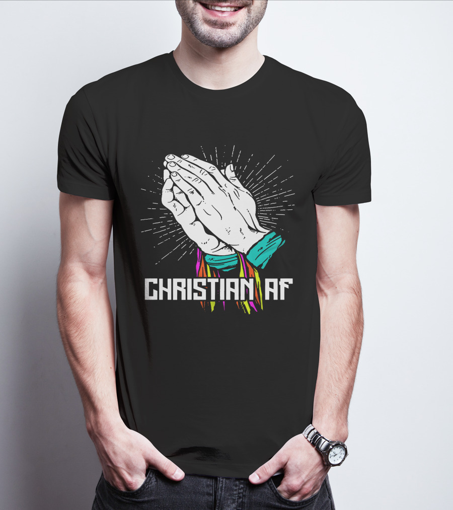 Bray Wyatt Responds Christian AF Praying Hands Với ánh Sáng Tỏa Sáng T-Shirt