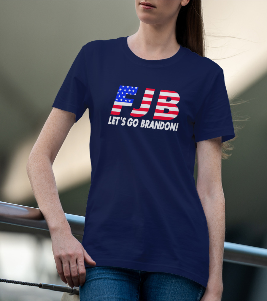 FJB Let's Go Brandon American Flag T-Shirt