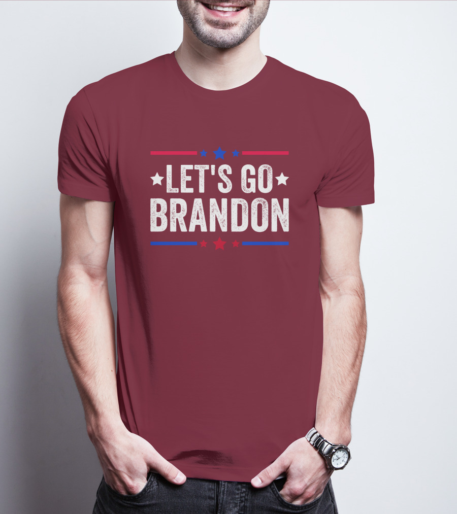Manny Machado Let's Go Brandon Stars Stripes Red Blue White T-Shirt