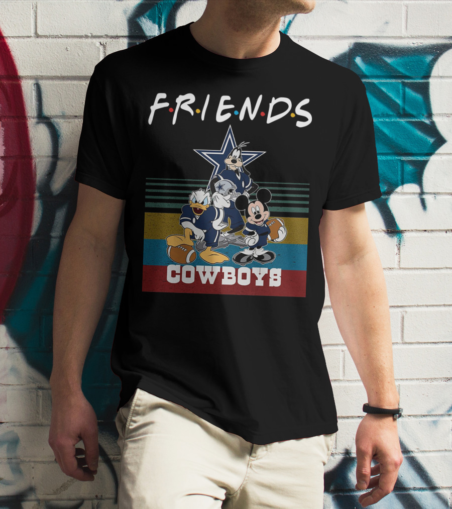 FRIENDS MICKEY DONALD GOOFY COWBOYS FOOTBALL TEAM T-Shirt