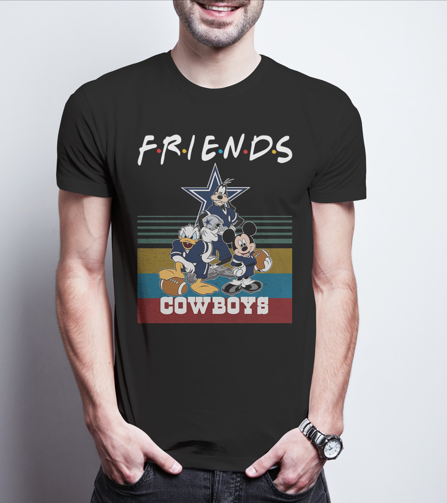 FRIENDS MICKEY DONALD GOOFY COWBOYS FOOTBALL TEAM T-Shirt