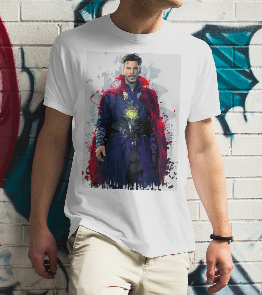 Doctor Strange Spellbinding Red Cloak And Magic Artistry T-Shirt