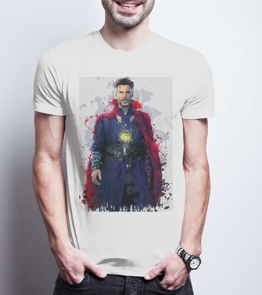 Doctor Strange Spellbinding Red Cloak And Magic Artistry T-Shirt