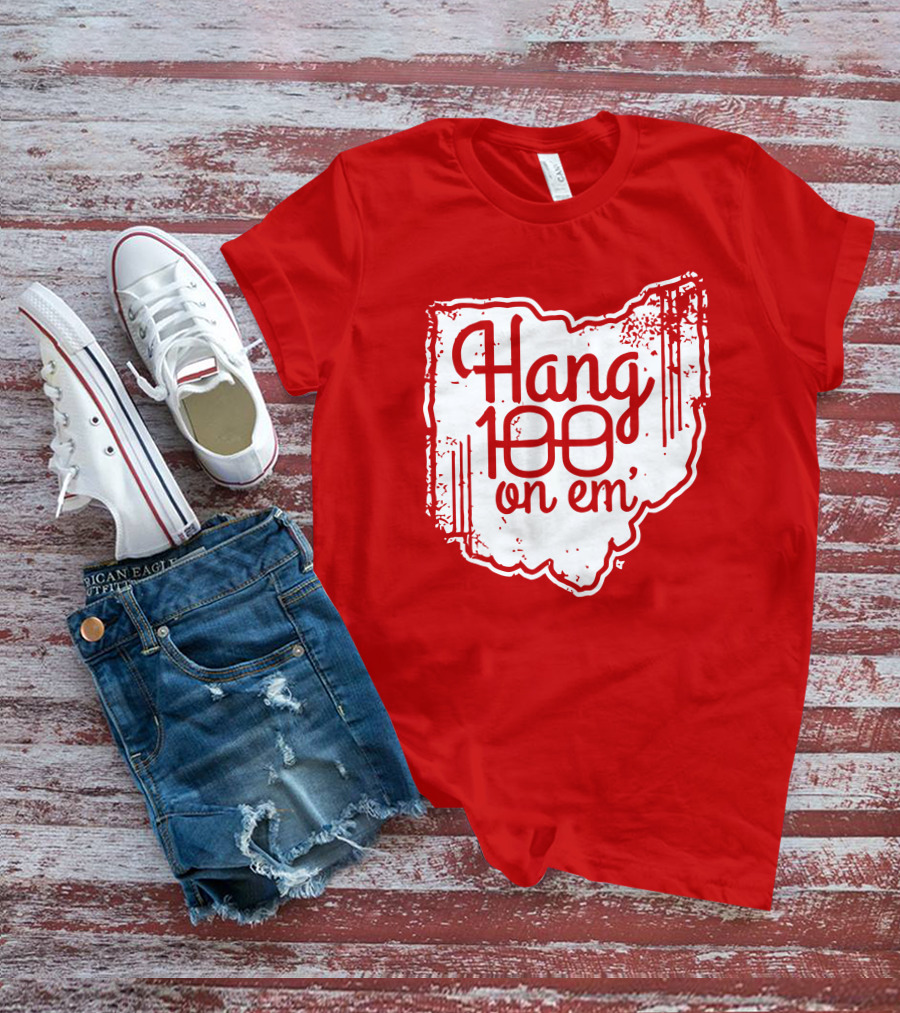 Hang 100 On Em Ohio Outline T-Shirt