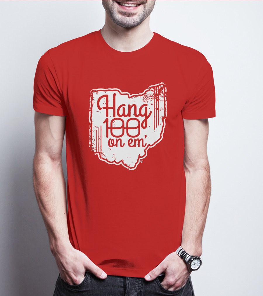 Hang 100 On Em Ohio Outline T-Shirt